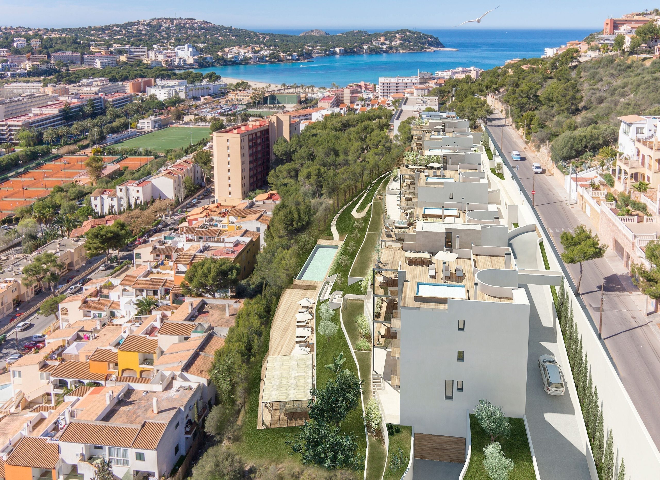 luxury new build 4 bedroom flat in Santa Ponsa, Mallorca