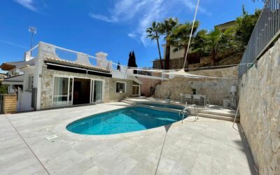 Villa with sea view, roof terrace and pool in Costa d´en Blanes