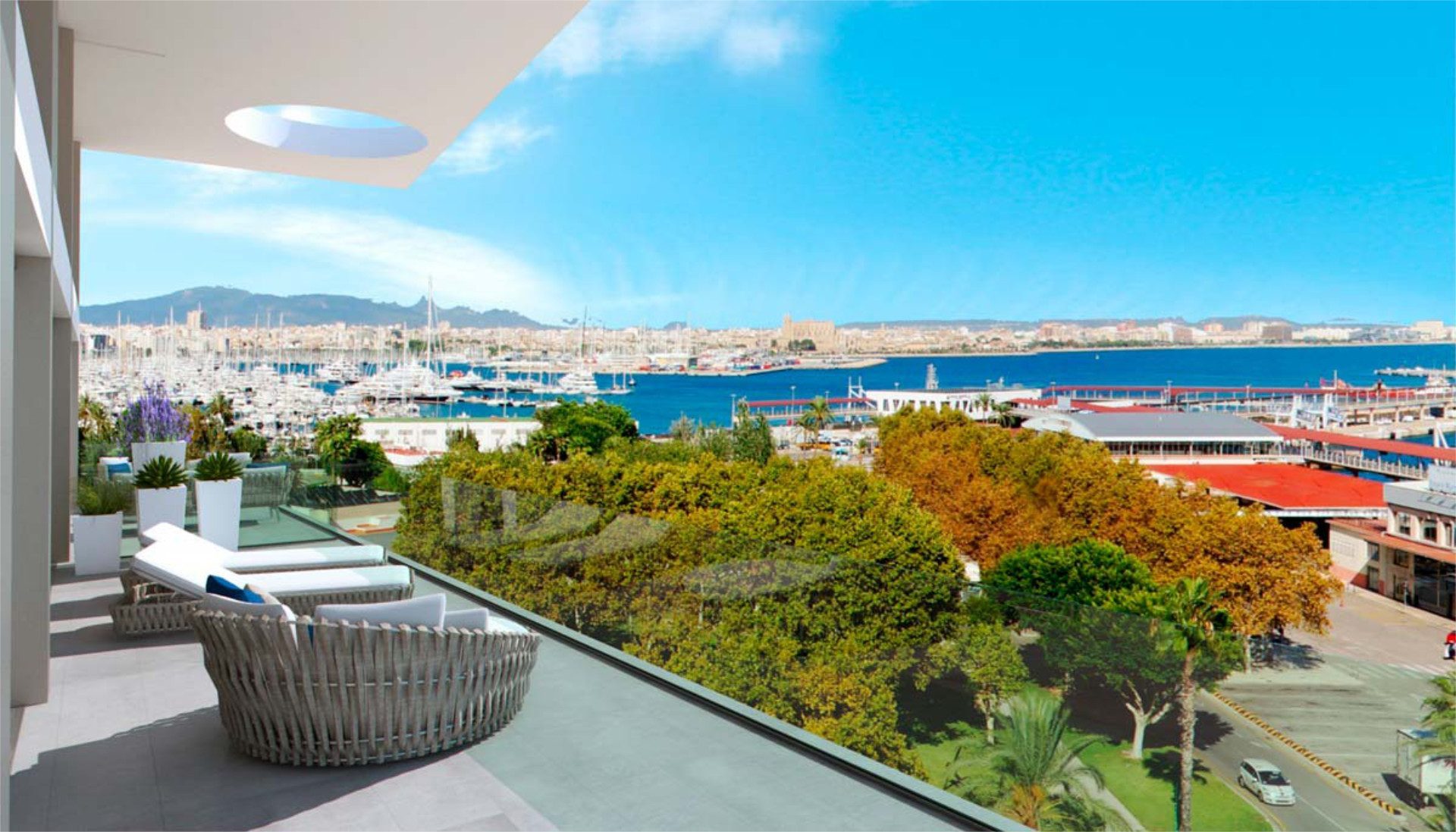 Exclusive luxury penthouse with views of the port of Palma, Mallorca