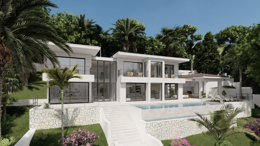 Imposing new build villa with sea views on the Costa den Blanes, Mallorca