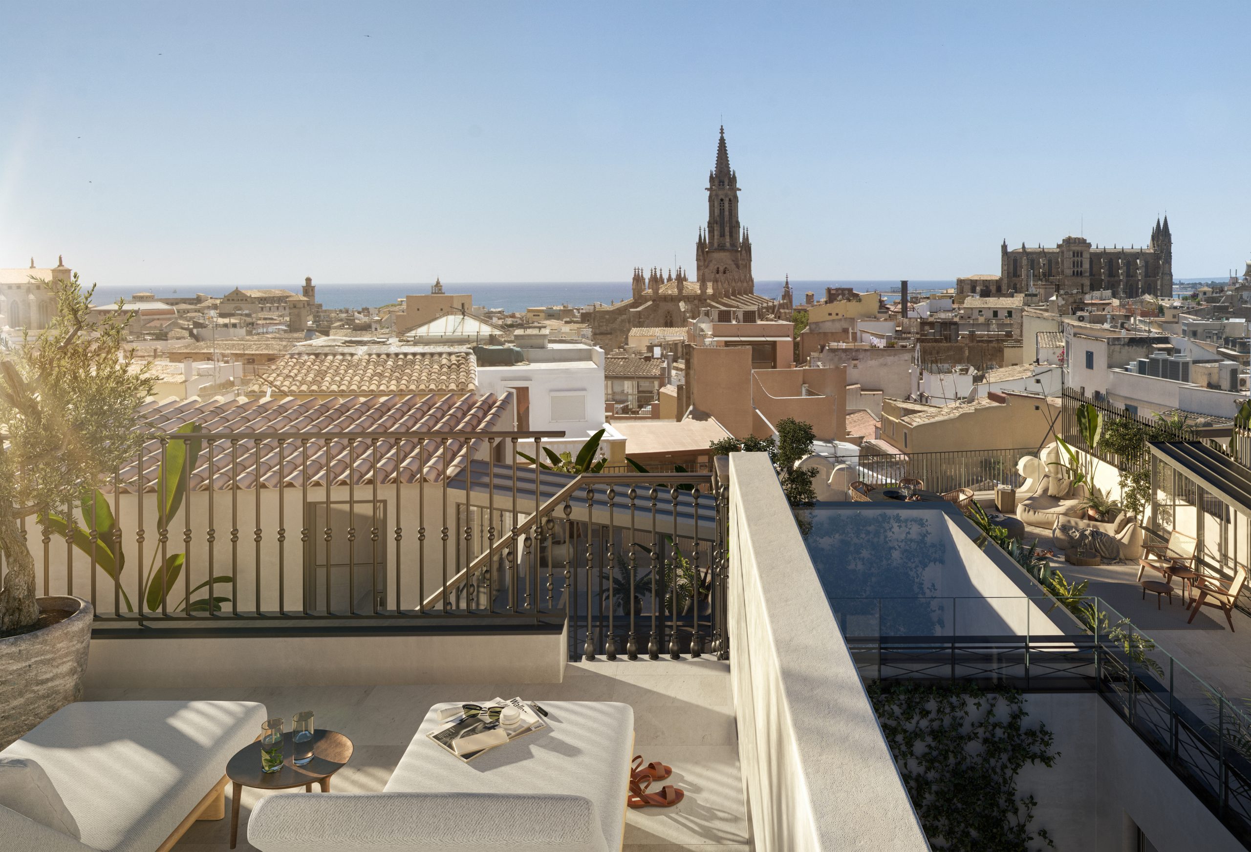 Impressive penthouses with private roof terraces in Palma, Mallorca